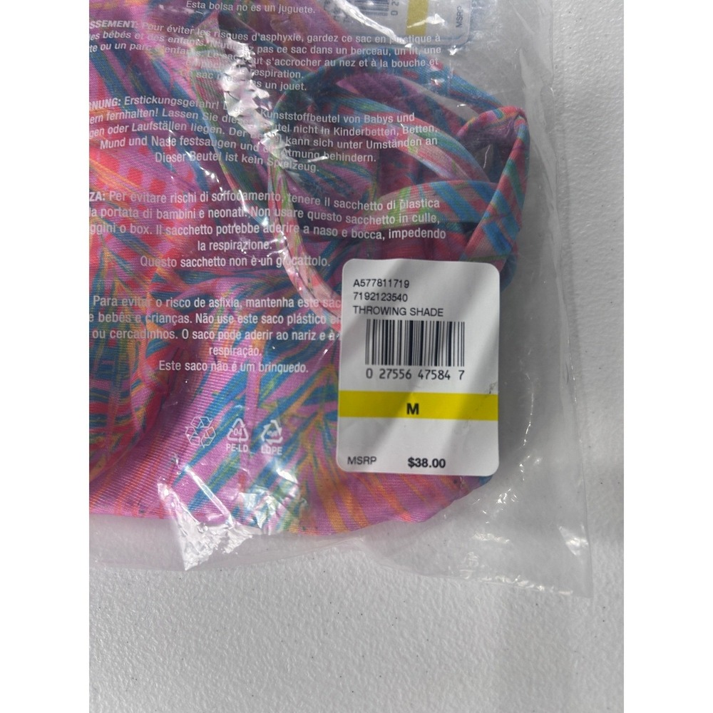 Speedo Vibe Endurance Throwing Shade Tropical Bikini Top Pink Orange Medium NEW - Picture 10 of 10
